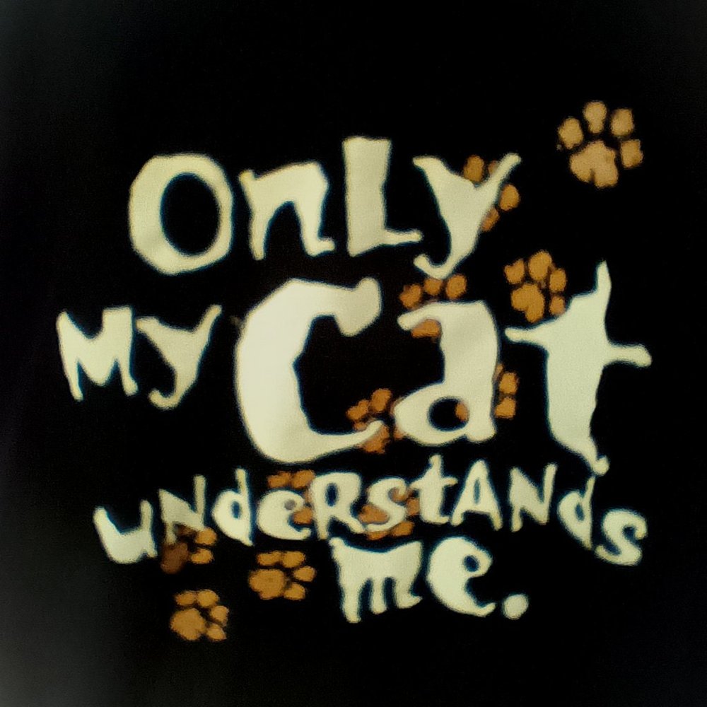 New Black Only My Cat Understands Me T Shirt 3 sizes